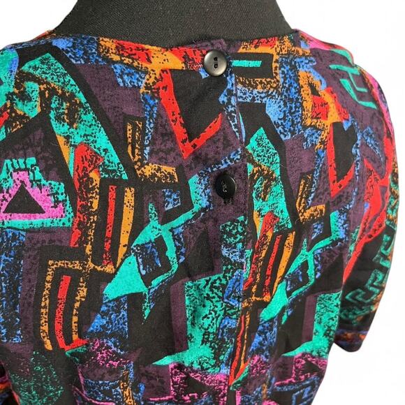 80s90s abstract blouse - Picture 3 of 4